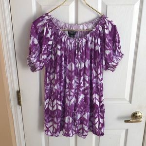 Canyon River Blues Tie Dye Look Tunic Sz Large